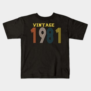 1981 vintage year retro Kids T-Shirt